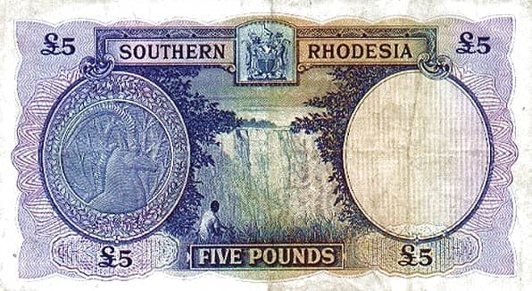 5 Pounds from South Rhodesia