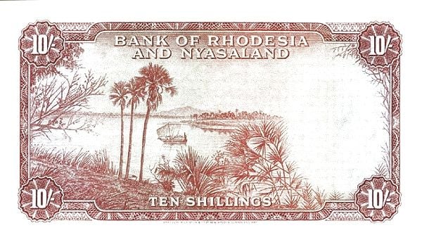 10 Shillings from Rhodesia & Nyasaland