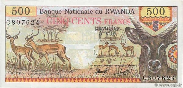 500 Francs from Rwanda
