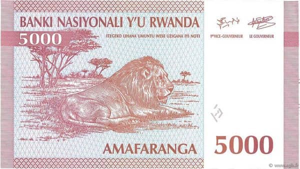 5000 Francs from Rwanda