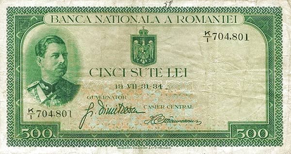 500 Lei from Romania