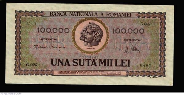 100000 Lei from Romania