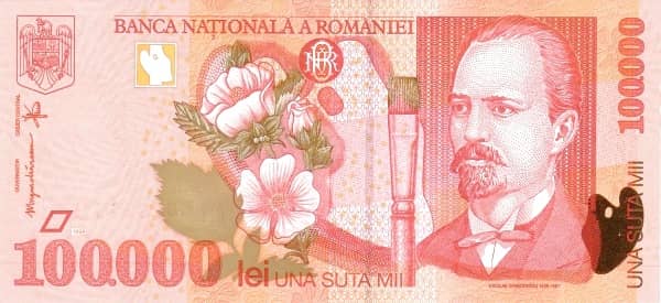 100000 Lei from Romania