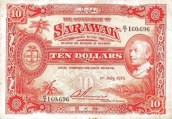 10 Dollars Charles Brooke from Sarawak