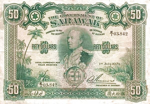 50 Dollars Charles Brooke from Sarawak