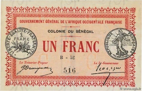 1 Franc from Senegal