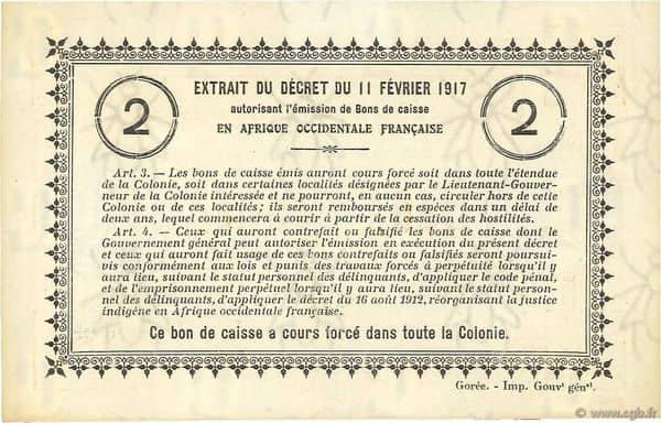 2 Francs from Senegal
