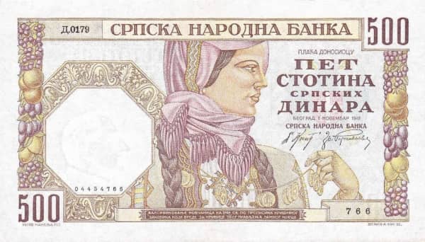 500 Dinara from Serbia