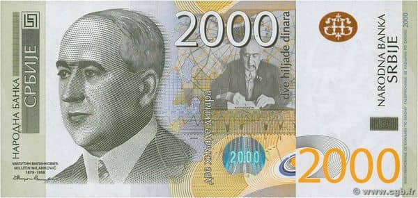 2000 Dinara from Serbia