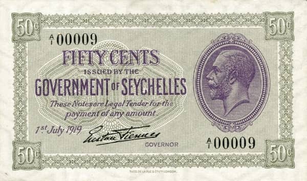 50 Cents George V from Seychelles