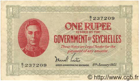 1 Rupee George VI from Seychelles