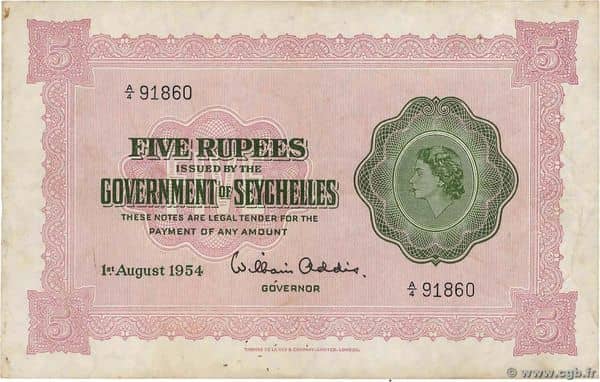 5 Rupees Elizabeth II from Seychelles