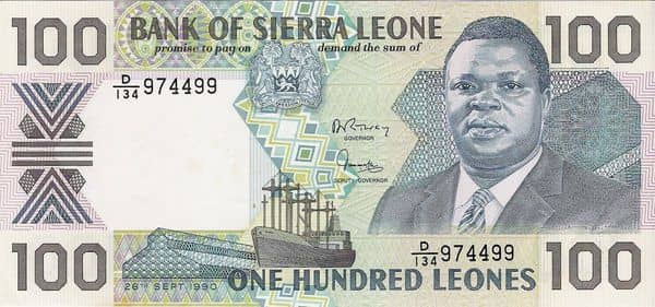 100 Leones from Sierra Leone