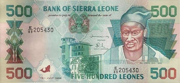 500 Leones from Sierra Leone