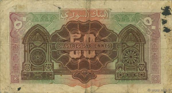 50 Piastres from Syria