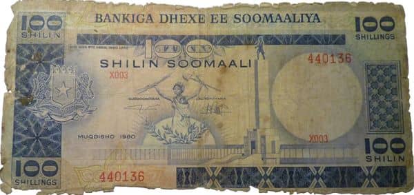 100 Shilin from Somalia