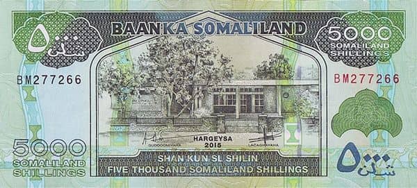 5000 Shillings from Somaliland