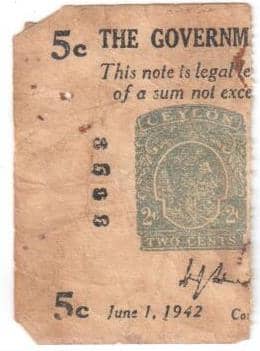 5 Cents from Sri Lanka