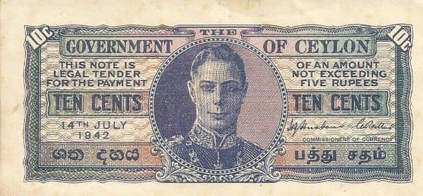 10 Cents from Sri Lanka