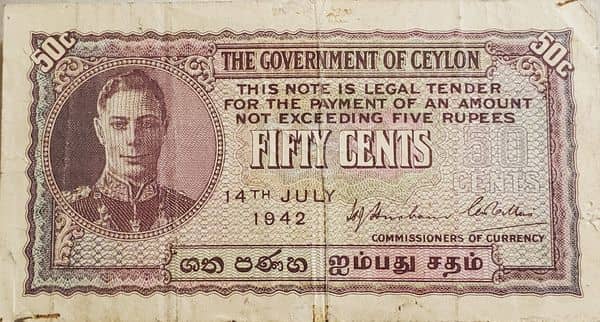 50 Cents from Sri Lanka