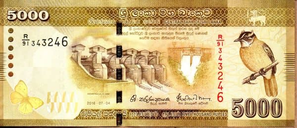 5000 Rupees from Sri Lanka