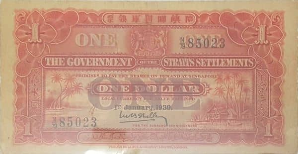 1 Dollar George V from Straits Settlements