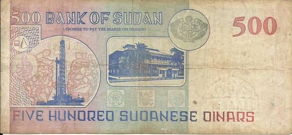 500 Dinars from Sudán