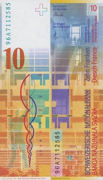 10 Francs from Switzerland