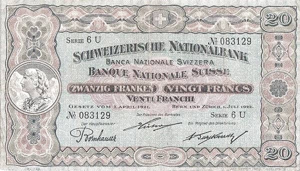 20 Francs from Switzerland