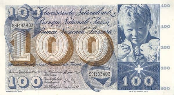 100 Francs from Switzerland