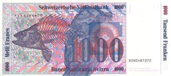 1000 Francs from Switzerland