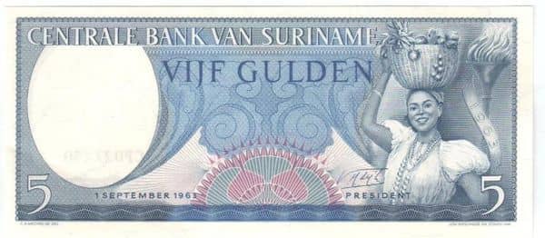 5 Gulden from Suriname