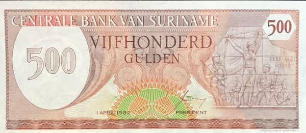 500 Gulden from Suriname