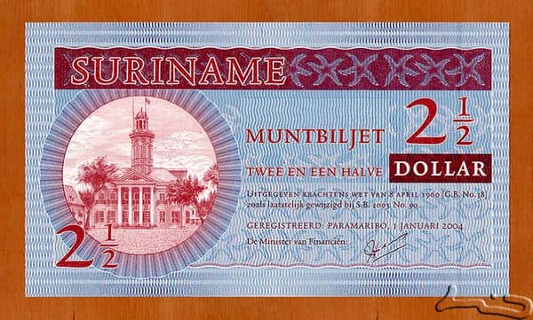2½ Dollar from Suriname