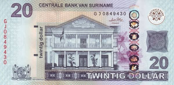 20 Dollar from Suriname