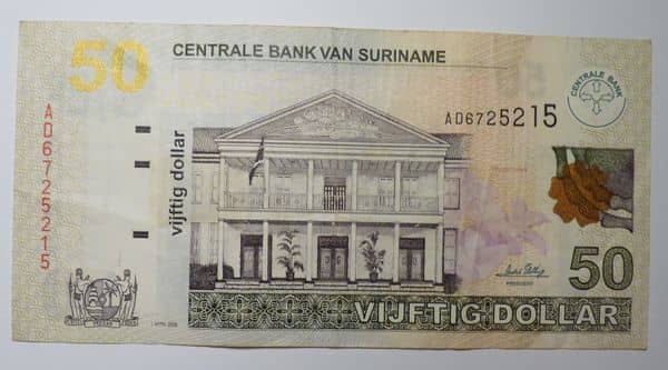 50 Dollars from Suriname