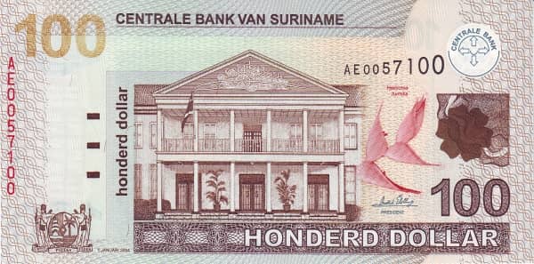100 Dollars from Suriname