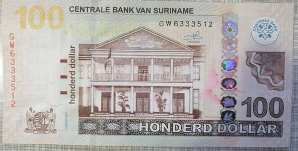 100 Dollar from Suriname