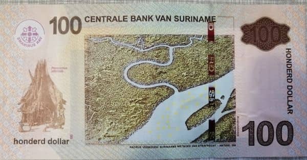 100 Dollar from Suriname