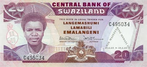 20 Emalangeni King Mswati's 21st Birthday from Eswatini
