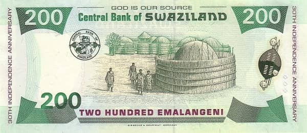 200 Emalangeni 30th Anniversary of Independence from Eswatini
