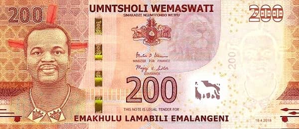 200 Emalangeni from Eswatini