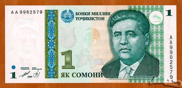 1 Somoni from Tajikistan