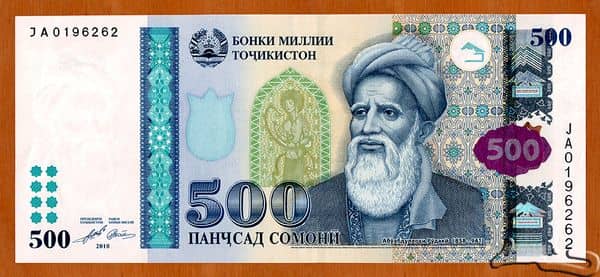 500 Somoni from Tajikistan