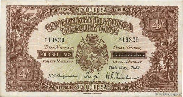 4 Shillings from Tonga