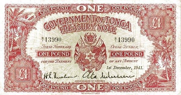 1 pound from Tonga