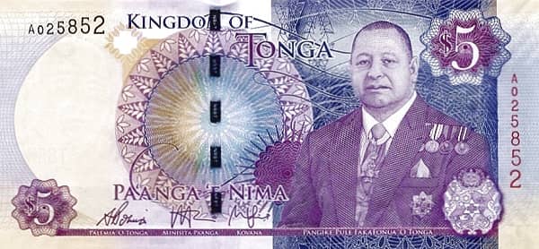 5 Pa'anga from Tonga