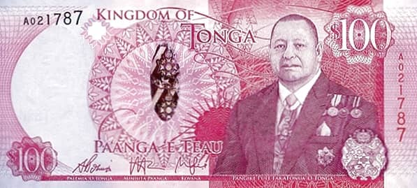 100 Pa'anga from Tonga