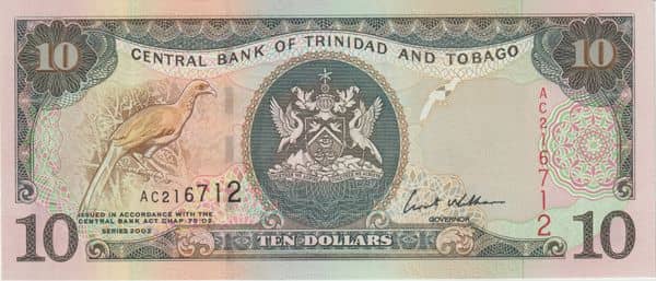 10 Dollars from Trinidad and Tobago