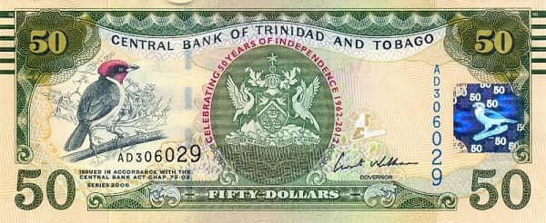 50 Dollars Independence from Trinidad and Tobago